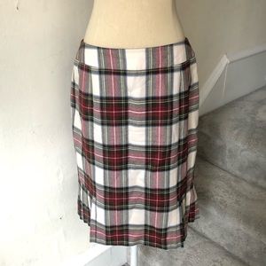 Brooks Brothers Red and Green Plaid Skirt